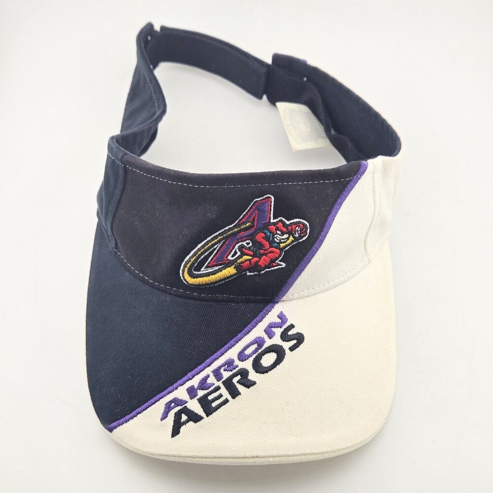 Twins Enterprise Akron Aeros Visor Hat MiLB Colorblock Adjustable Embroidered